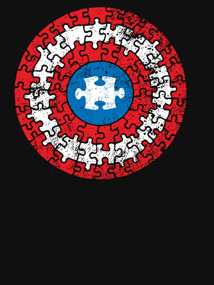 Autism Awareness Puzzle Superhero Shield by DeannaMarks T-Shirts, Hoodie, Sweatshirt | BlankRebels.com (Image 3)