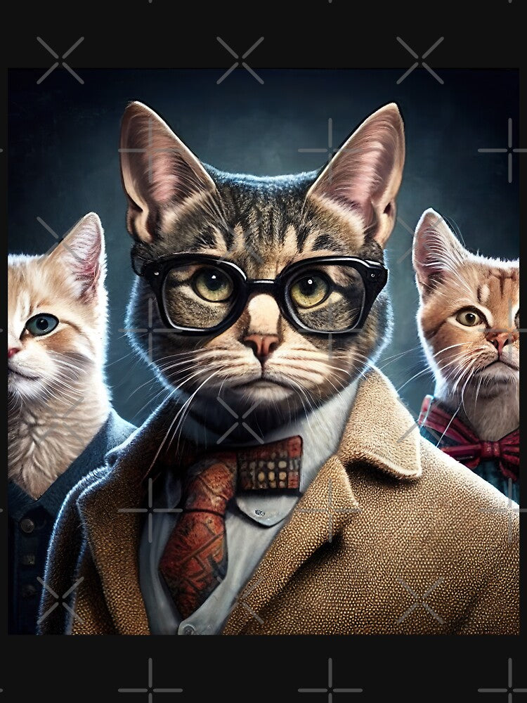 Distinguished Cat Portrait Wearing Glasses T-Shirts, Hoodie, Sweatshirt