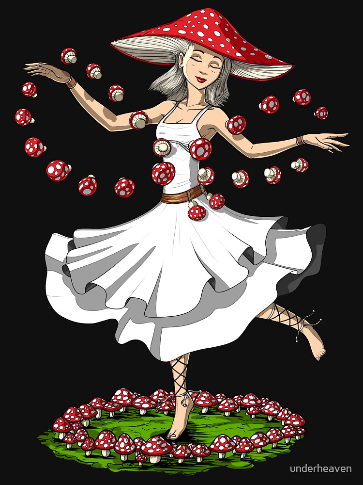 Amanita Muscaria Hippie Mushroom by underheaven T-Shirts, Hoodie, Sweatshirt | BlankRebels.com (Image 3)