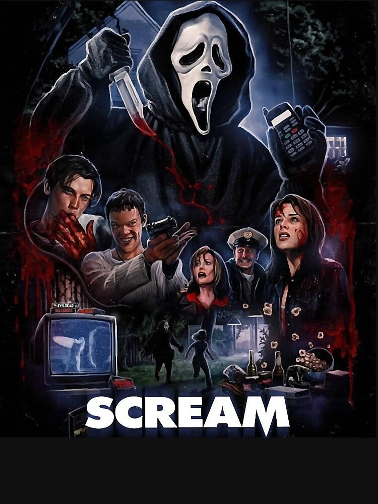 Scream horror movie artwork poster Classic by EstellMraz T-Shirts, Hoodie, Sweatshirt | BlankRebels.com (Image 3)