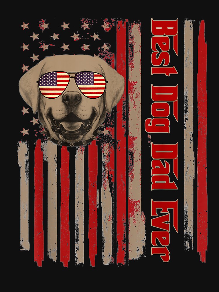Best Dog Dad Ever Vintage American Flag 4th Of July by laurader T-Shirts, Hoodie, Sweatshirt | BlankRebels.com (Image 3)