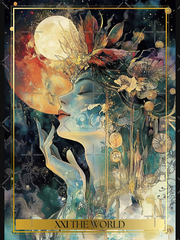 XXI The World Tarot Card Illustration by Thunderg1rl T-Shirts, Hoodie, Sweatshirt | BlankRebels.com (Image 3)