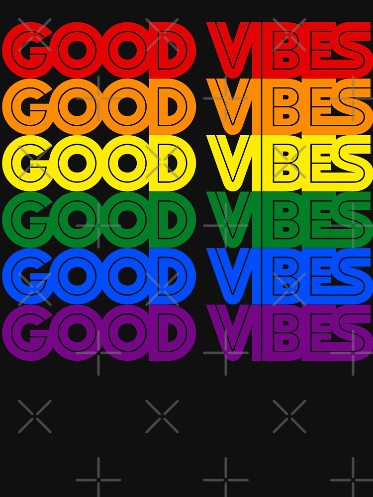 Bold font Good vibes quote pride colors by NerdnGeekshop T-Shirts, Hoodie, Sweatshirt | BlankRebels.com (Image 3)