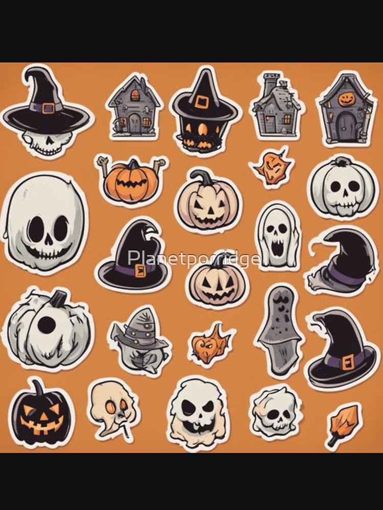 Creepy Halloween Pattern by Planetporridge T-Shirts, Hoodie, Sweatshirt | BlankRebels.com (Image 3)
