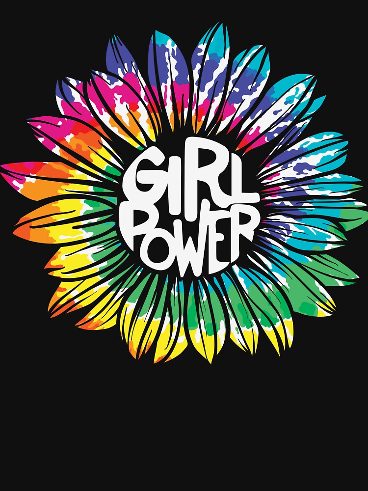Girl Power Sunflower Tie Dye by Buyeseoshop T-Shirts, Hoodie, Sweatshirt | BlankRebels.com (Image 3)