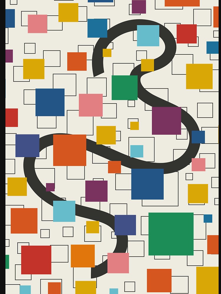 Composition with Colorful Squares by Drawings Project T-Shirts, Hoodie, Sweatshirt | BlankRebels.com (Image 3)