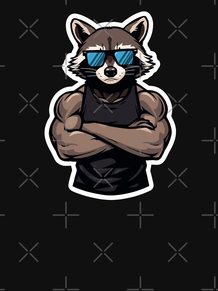 Savage Gym Raccoon Workout Motivation Street Fitness Design by Shanker-studio T-Shirts, Hoodie, Sweatshirt (Image 3)
