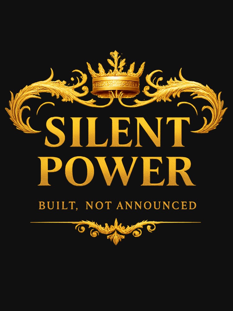 Silent Power – Minimal Luxury Motivational Quote Design by Awezecotrend T-Shirts, Hoodie, Sweatshirt (Image 3)