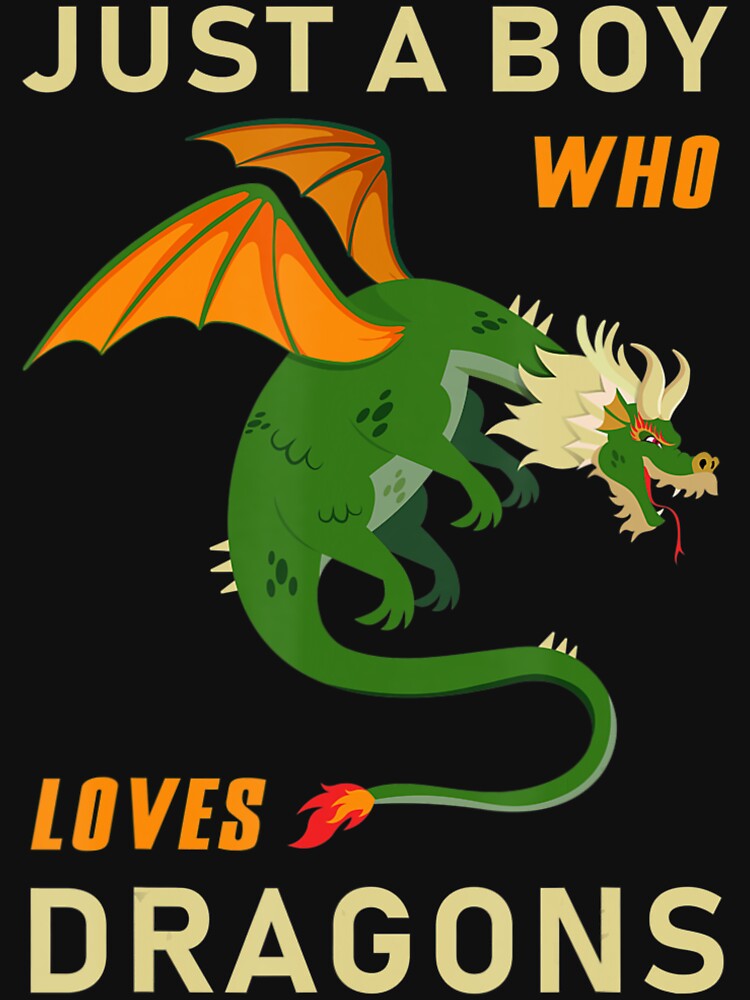 Just A Boy Who S Dragons For Kid Boy Dragon Rs by TamiaKub T-Shirts, Hoodie, Sweatshirt | BlankRebels.com (Image 3)