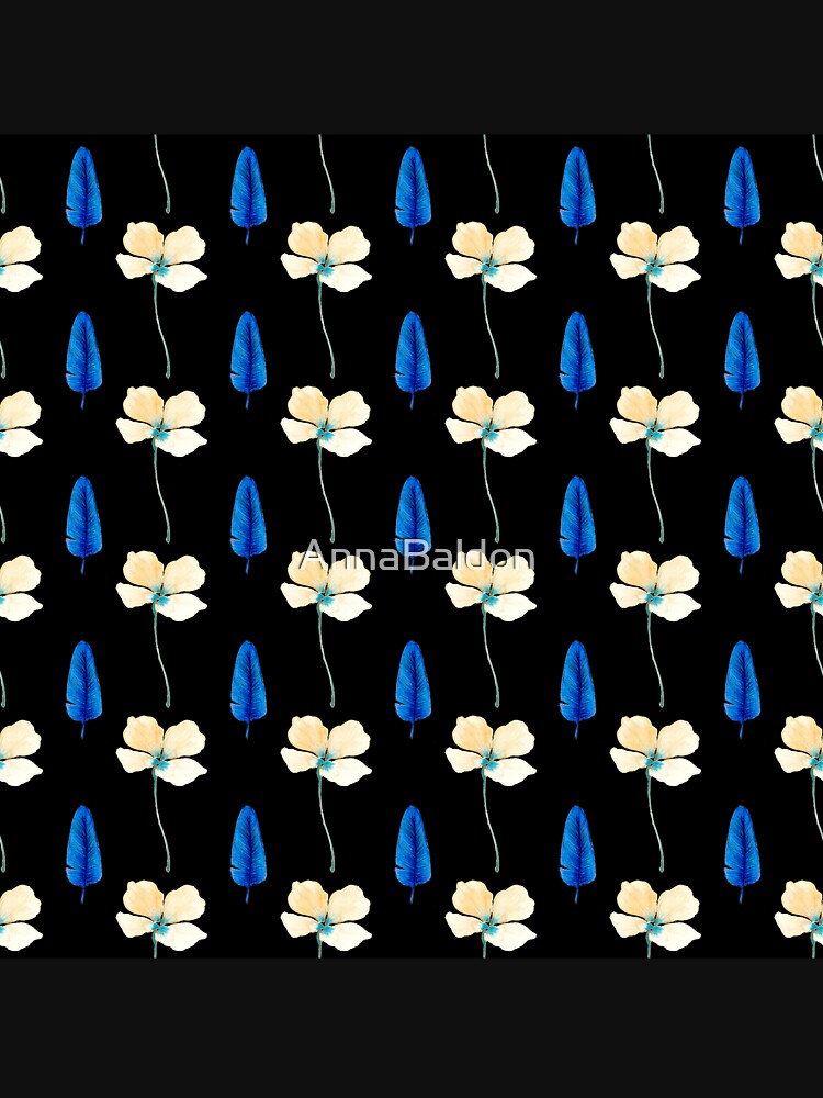 floral pattern black by AnnaBaldon T-Shirts, Hoodie, Sweatshirt | BlankRebels.com (Image 3)