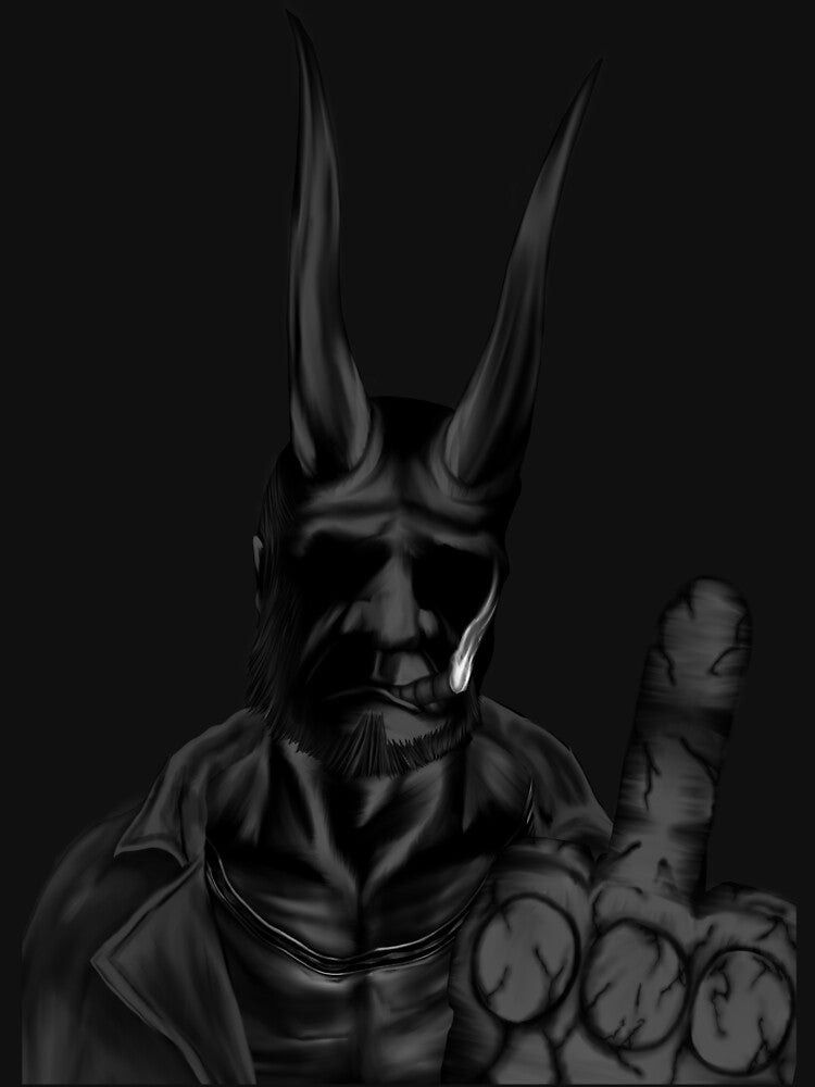 Monochrome Boy Hell Middle Finger (Hellboy) No Background T-Shirts, Hoodie, Sweatshirt