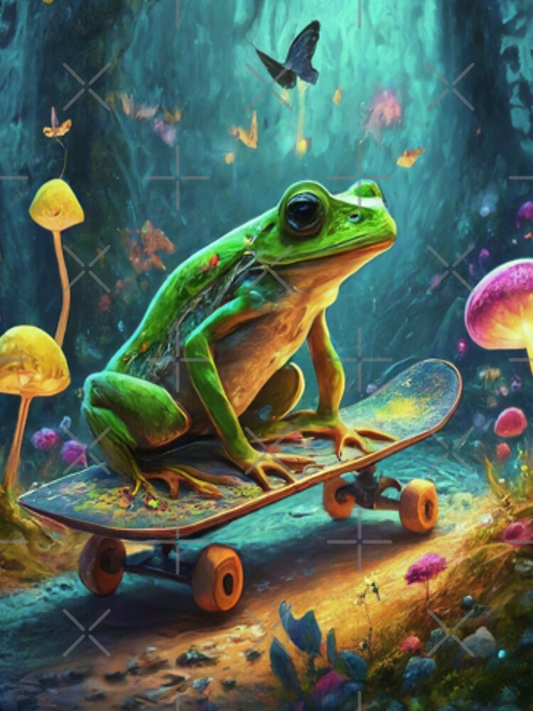 FROG ON SKATEBOARD by Obinne T-Shirts, Hoodie, Sweatshirt | BlankRebels.com (Image 3)