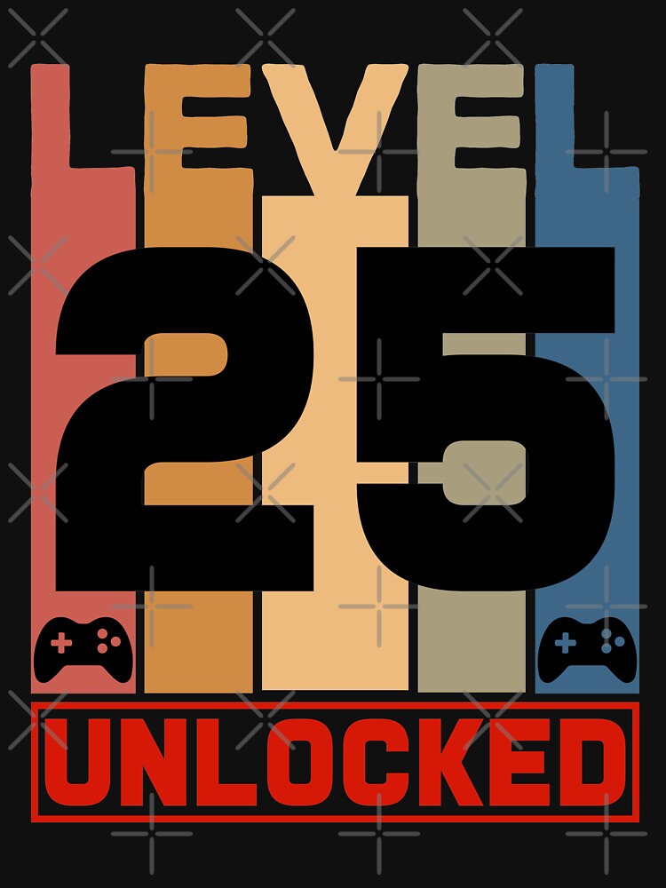 Level 25 Unlocked - Born in 1996 Gaming - 25th Birthday Anniversary Video Game Fathers Day Christmas... (Image 3)