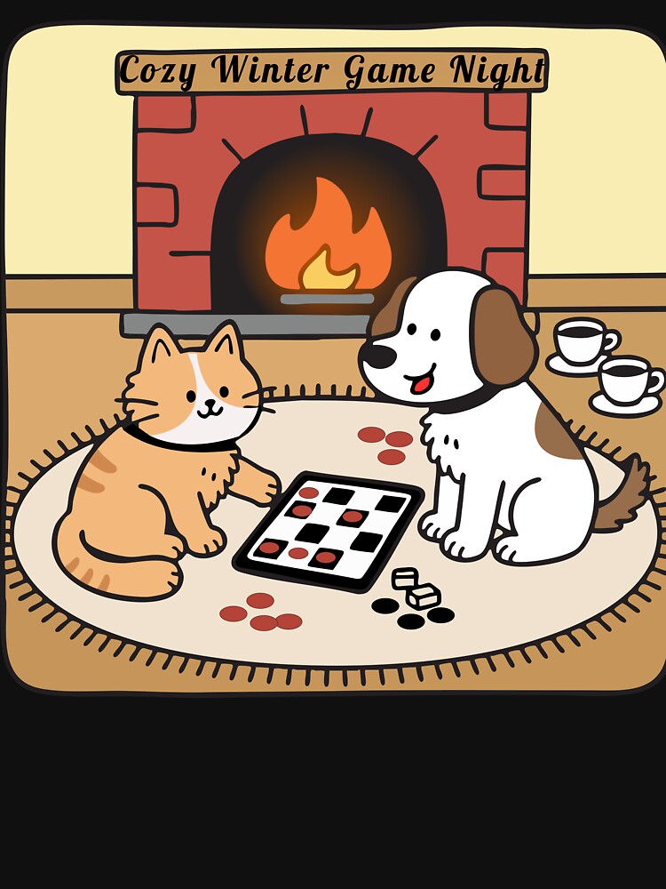 Cozy Winter Game Night Design – Board Games, Warm Vibes & Holiday Comfort by PixelWaveBD T-Shirts, Hoodie,... (Image 3)