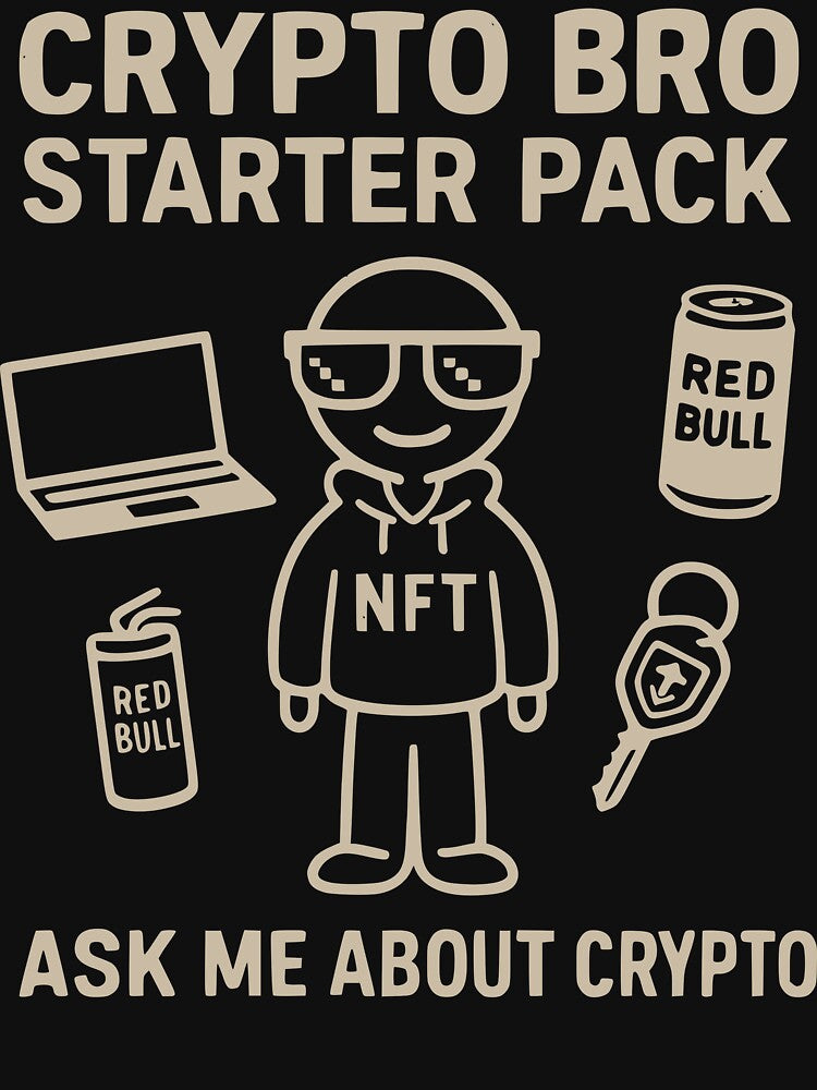 Crypto Bro Starter Pack – Meme T-Shirt for Blockchain Believers by Mighty Tees Hoodie, Sweatshirt | BlankRebels.com (Image 3)