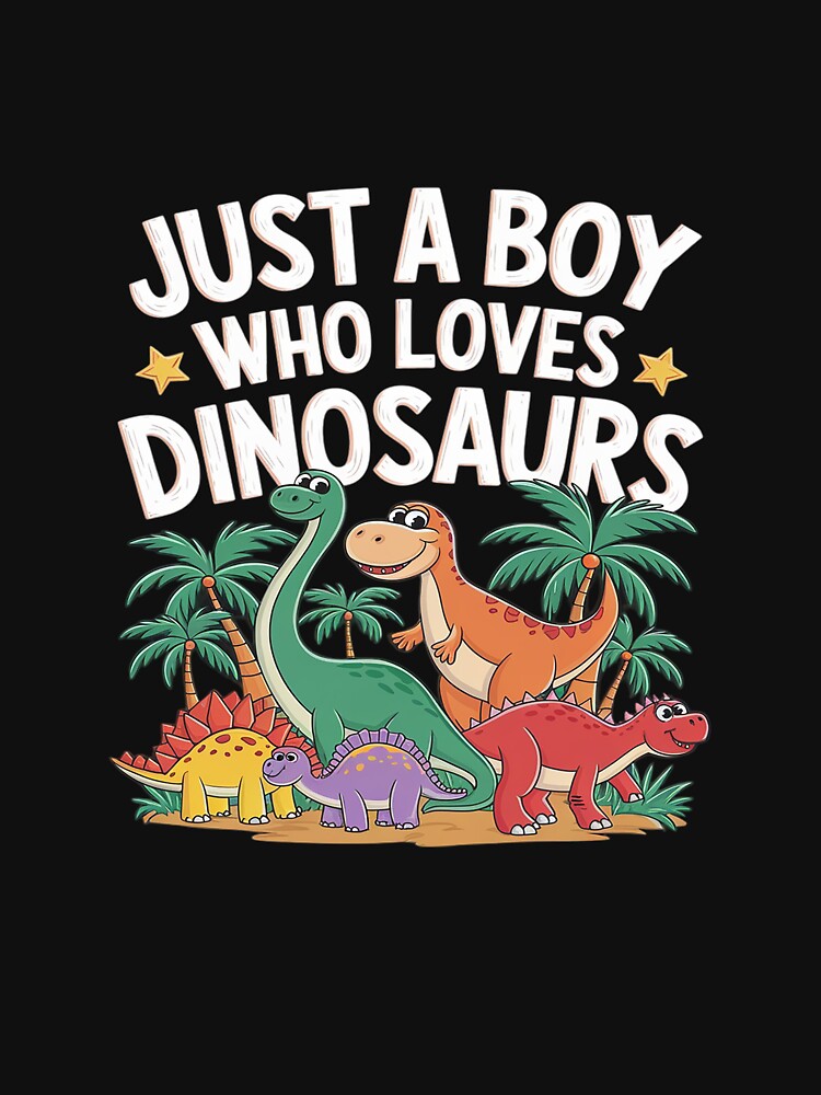 Just A Boy Who Loves Dinosaurs Brachiosaurus Dino Boys by MarkLeedsArt T-Shirts, Hoodie, Sweatshirt (Image 3)