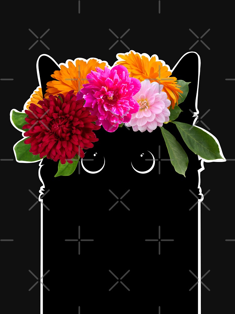 Flower black cat by sianelliot