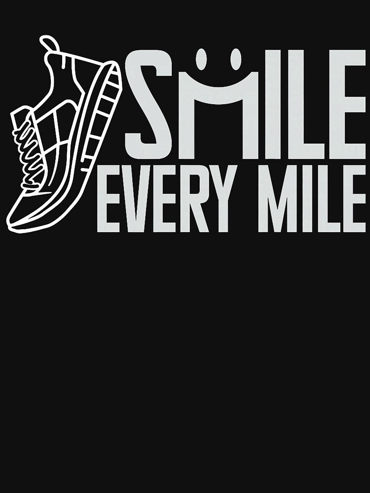 Funny Running Runner Smile Every Mile Cool Graphic & Saying by RobertKnow T-Shirts, Hoodie, Sweatshirt (Image 3)