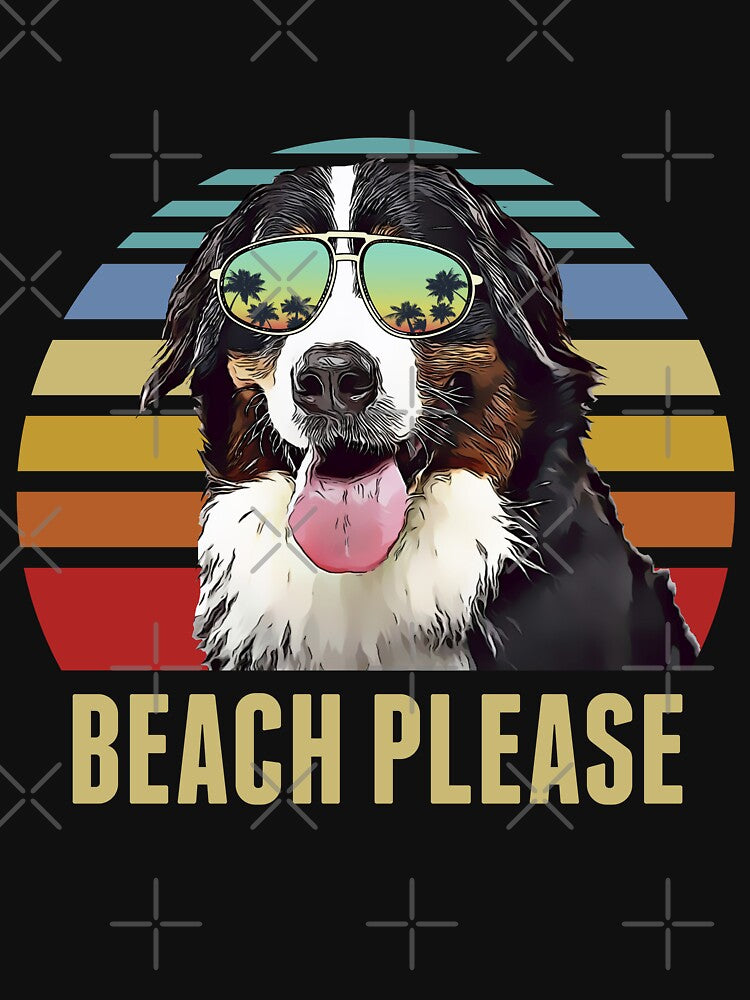Beach Please Bernese Mountain Dog Dog Funny Summer by tigaaadrivaaa T-Shirts, Hoodie, Sweatshirt | BlankRebels.com (Image 3)