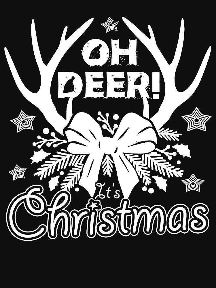 Christmas - Oh Deer It's Christmas by UnknownArtistt T-Shirts, Hoodie, Sweatshirt | BlankRebels.com (Image 3)