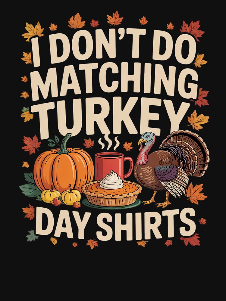 Thanksgiving Couple I Don't Do Matching Turkey Day by angolinnArt T-Shirts, Hoodie, Sweatshirt | BlankRebels.com (Image 3)