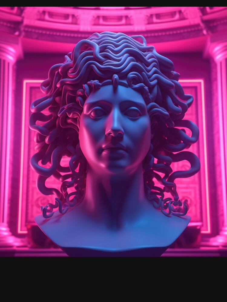 Synthwave Sirens: A Vaporwave Encounter with Medusa by Mullet Monkey T-Shirts, Hoodie, Sweatshirt | BlankRebels.com (Image 3)
