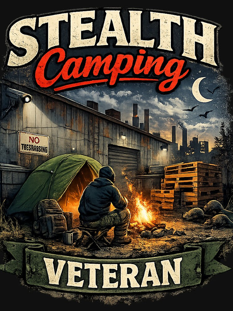 Stealth Camping Veteran – Urban Survival Camping Graphic by GarnerSupplyCo T-Shirts, Hoodie, Sweatshirt (Image 3)