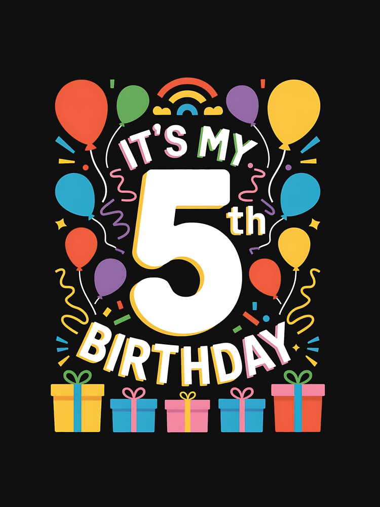 It's My 5th Birthday by LKappa3Faber T-Shirts, Hoodie, Sweatshirt | BlankRebels.com (Image 3)