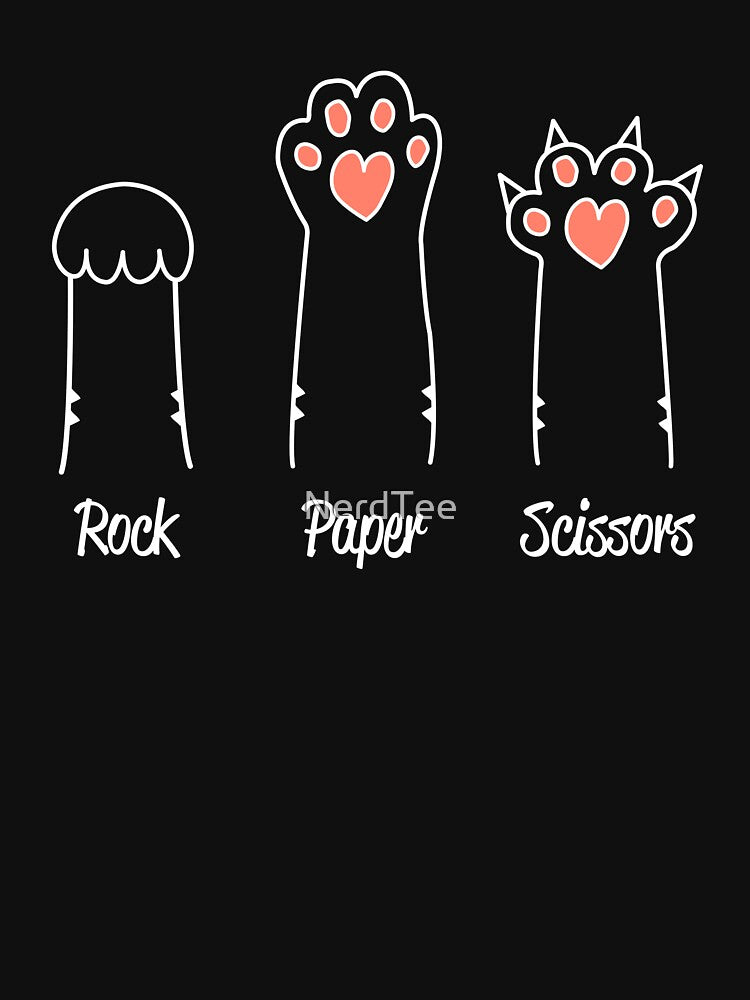 Rock Paper Scissors Funny Cat Paw T-Shirts, Hoodie, Sweatshirt