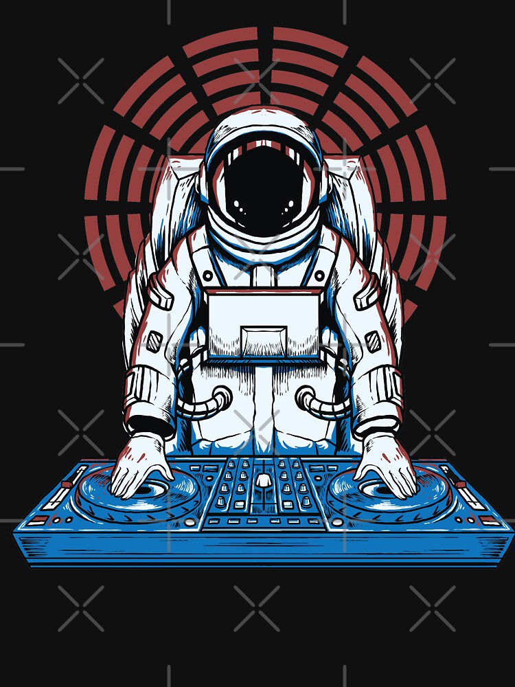 DJ Astronaut playing music by coffeeapparel T-Shirts, Hoodie, Sweatshirt | BlankRebels.com (Image 3)