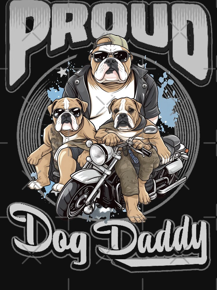 Proud Dog Daddy Bulldogs /Vintage Retro Comic Style by Affyboss6 T-Shirts, Hoodie, Sweatshirt | BlankRebels.com (Image 3)