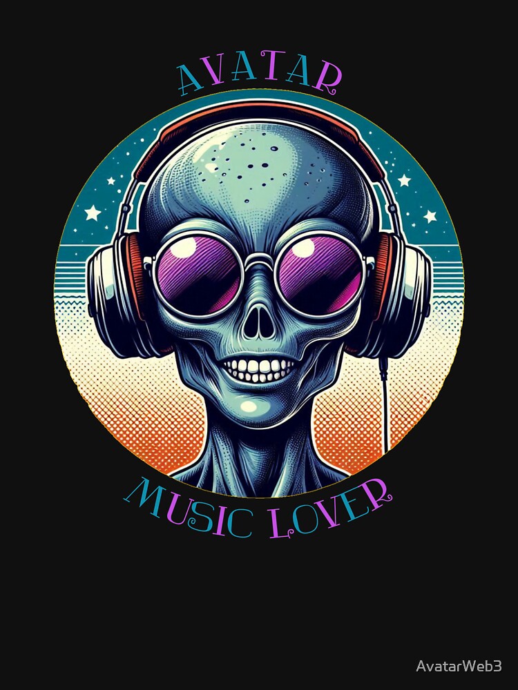 Alien Music Lover Avatar by AvatarWeb3 T-Shirts, Hoodie, Sweatshirt | BlankRebels.com (Image 3)