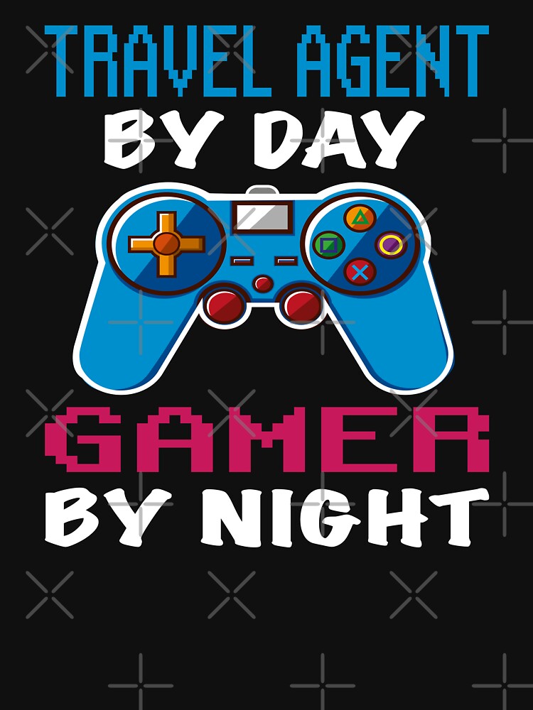 travel agent By Day Gamer By Night shirt, Funny travel agent Gamer Birthday Gift, travel agent Dad Husband... (Image 3)
