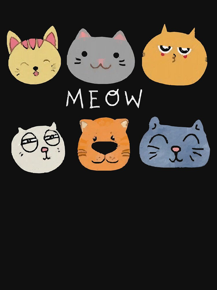 Kids T-shirt, Family Look Cute Tee, Cozy Tshirt,  Funny Cats Special Gifts, Meow Cats Hoodie Family Look Tee... (Image 3)
