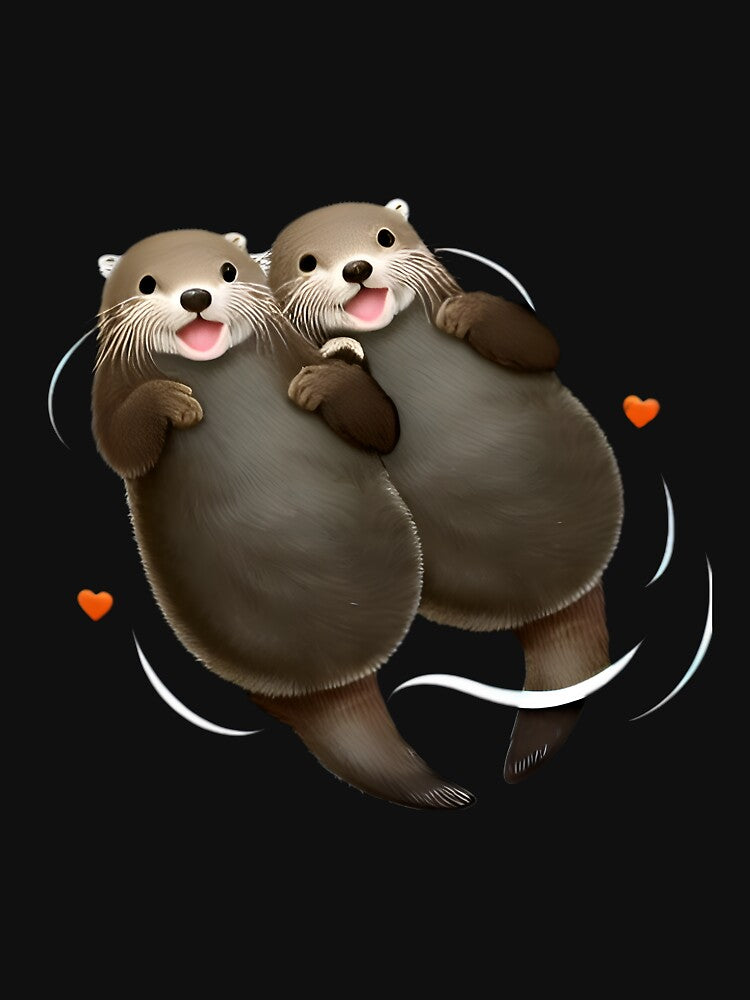 Cute otters floating and holding hands by BabiesNanimals T-Shirts, Hoodie, Sweatshirt | BlankRebels.com (Image 3)