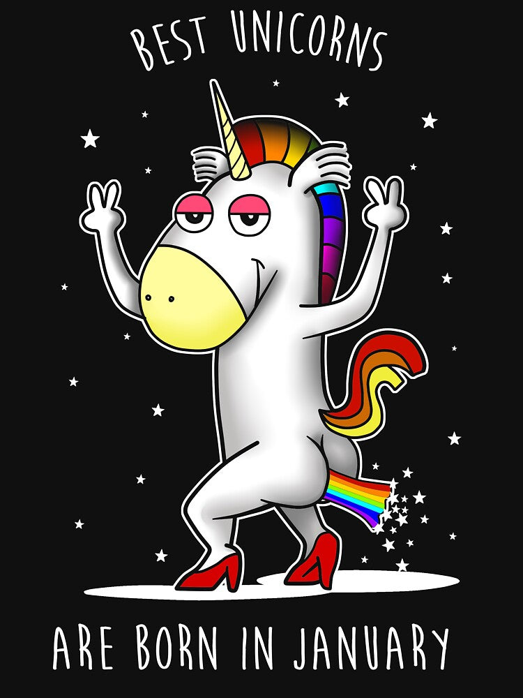 Unicorn T-shirts Rainbow Unicorn For January by giftforfriend Hoodie, Sweatshirt | BlankRebels.com (Image 3)