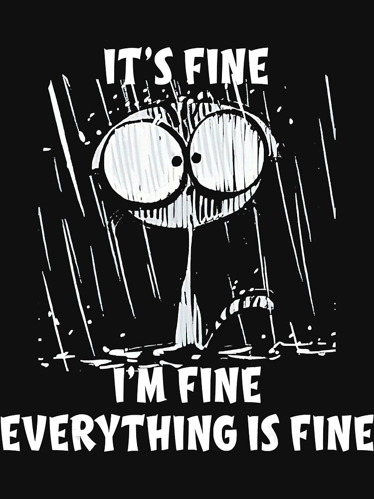 Cat It's Fine I'm Fine Everything Is Fine Funny Cat Lover T-Shirt by traceyk3cch Hoodie, Sweatshirt (Image 3)