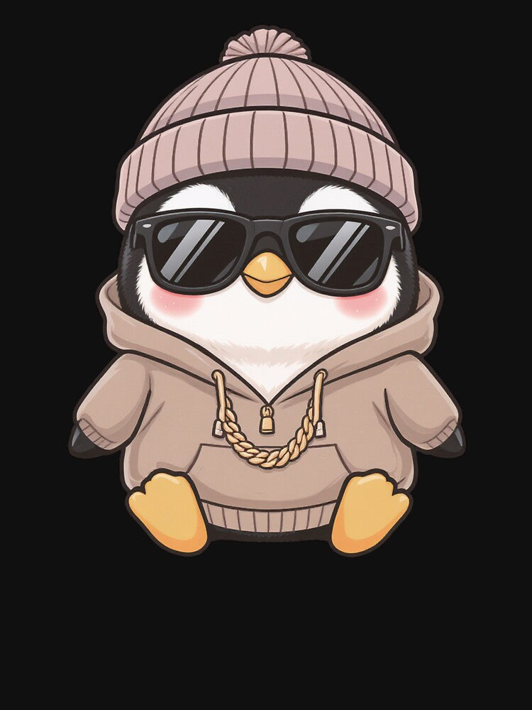 Cute Chibi Hip Hop Penguin | Funny Kawaii Rapper Penguin Cartoon by ColorSplash123 T-Shirts, Hoodie, Sweatshirt (Image 3)
