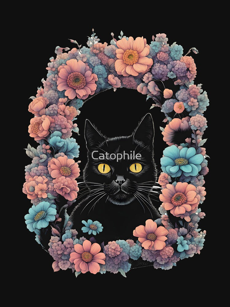 Copy of Black Cat art by Catophile T-Shirts, Hoodie, Sweatshirt | BlankRebels.com (Image 3)
