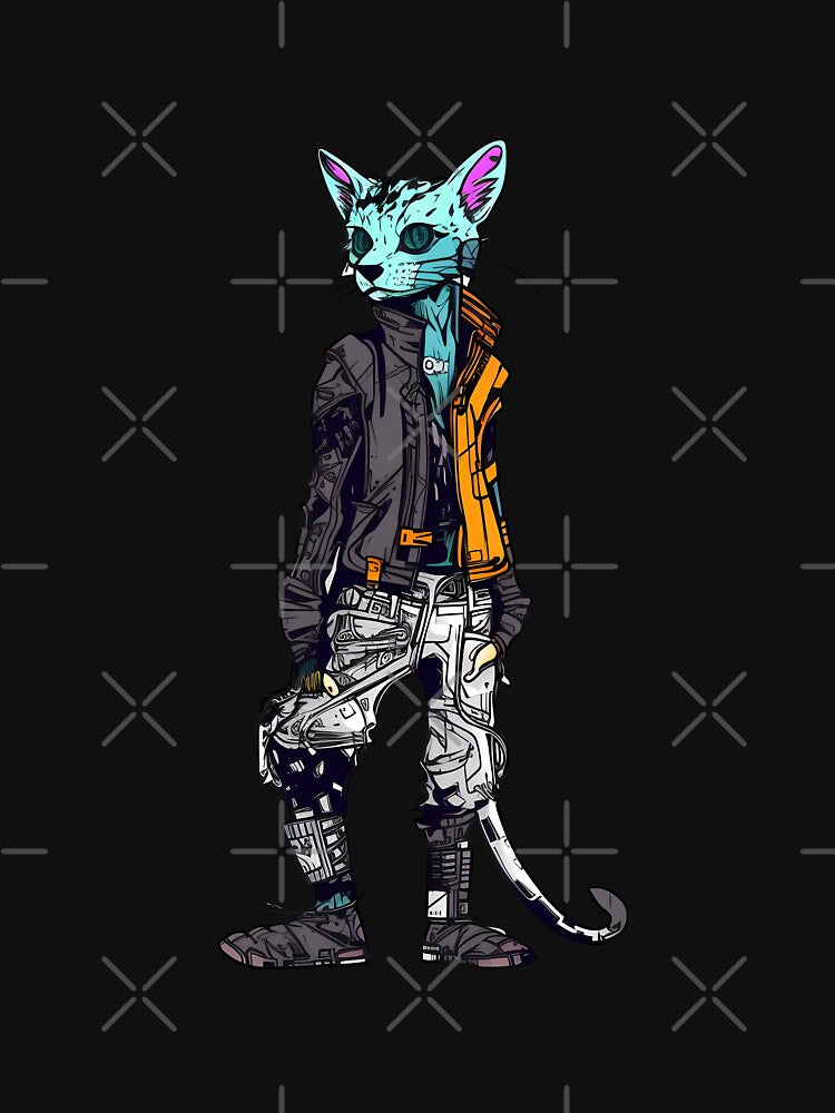 Cyberpunk cat by hamishby