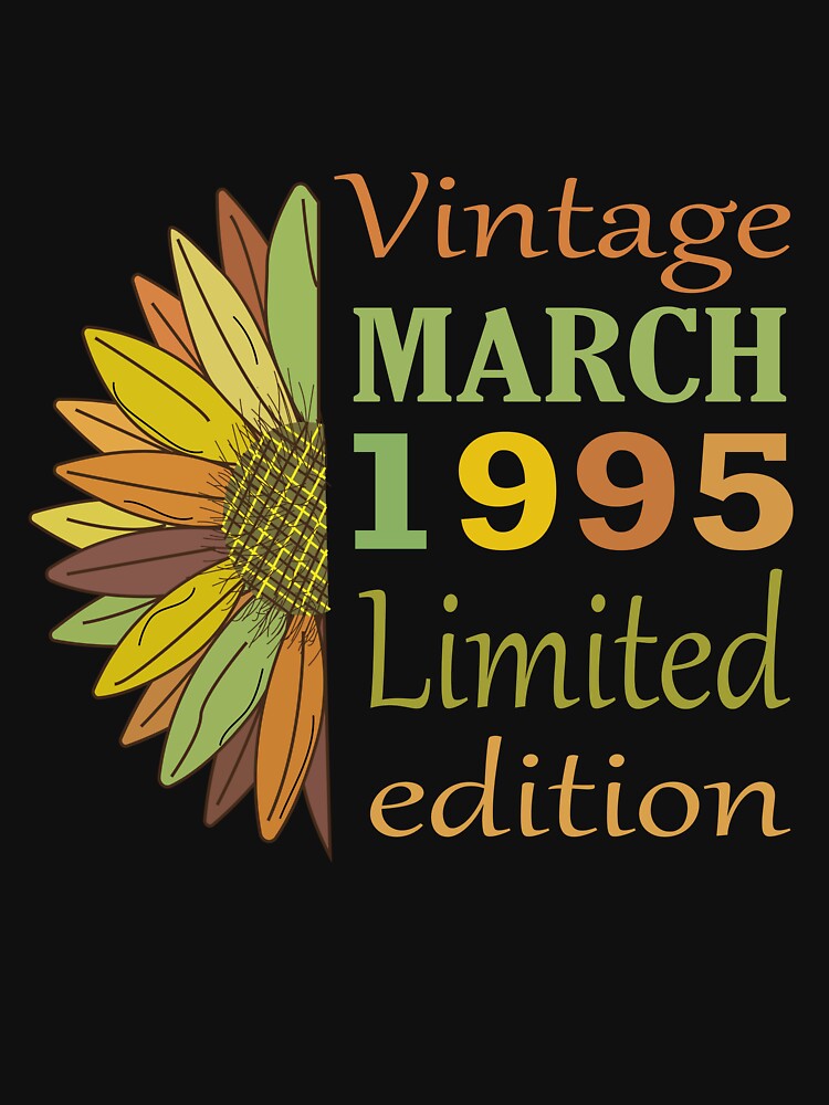 vintage march 1995 limited edition, 27 Year Old Gifts Vintage 1995 Limited Edition 27th Birthday by... (Image 3)