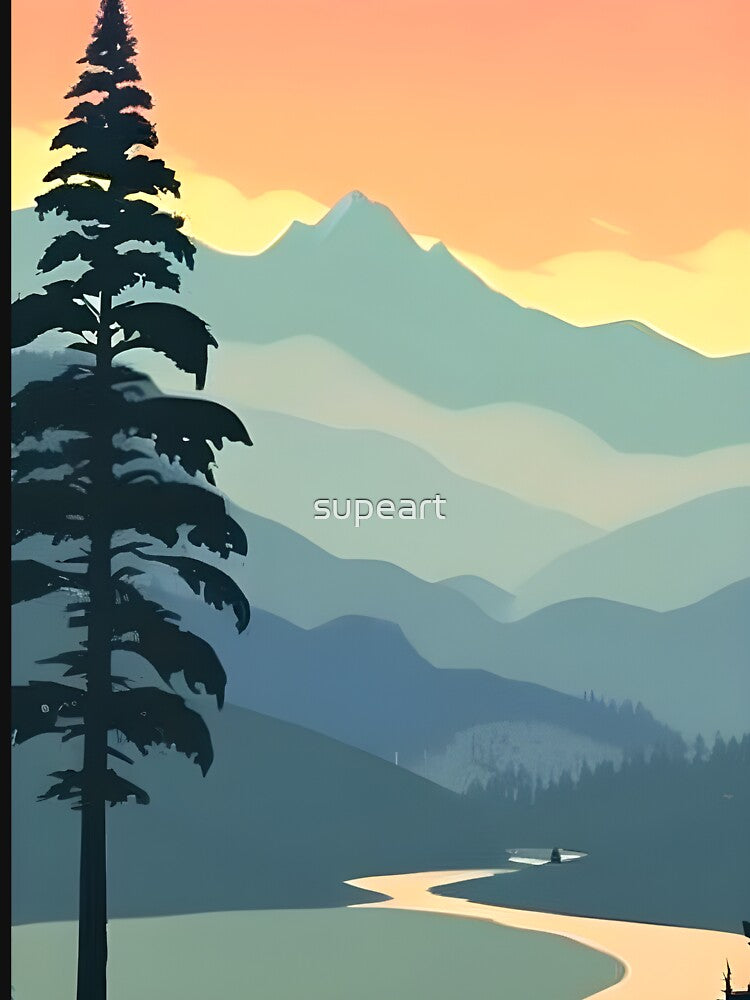 Bring the Beauty of Bavarian Alps into Your Home with Our Stunning Minimalist Prints by supeart