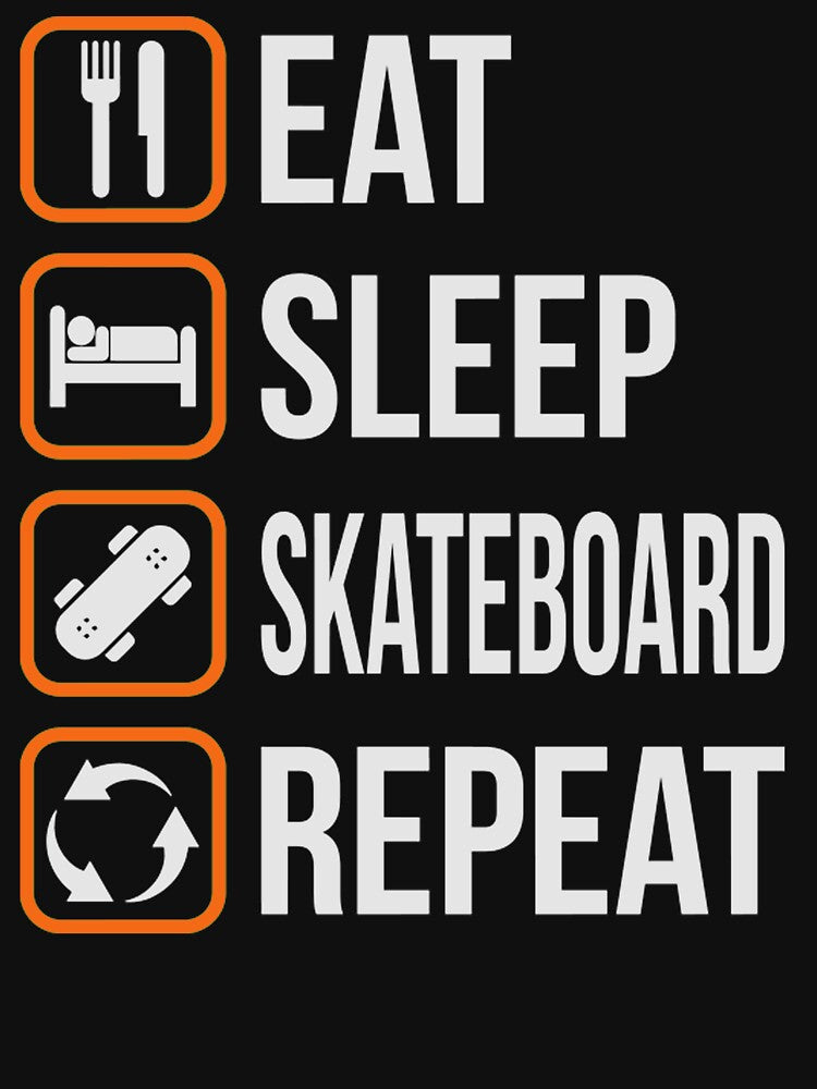 Eat sleep skateboard repeat by Clavitaps T-Shirts, Hoodie, Sweatshirt | BlankRebels.com (Image 3)