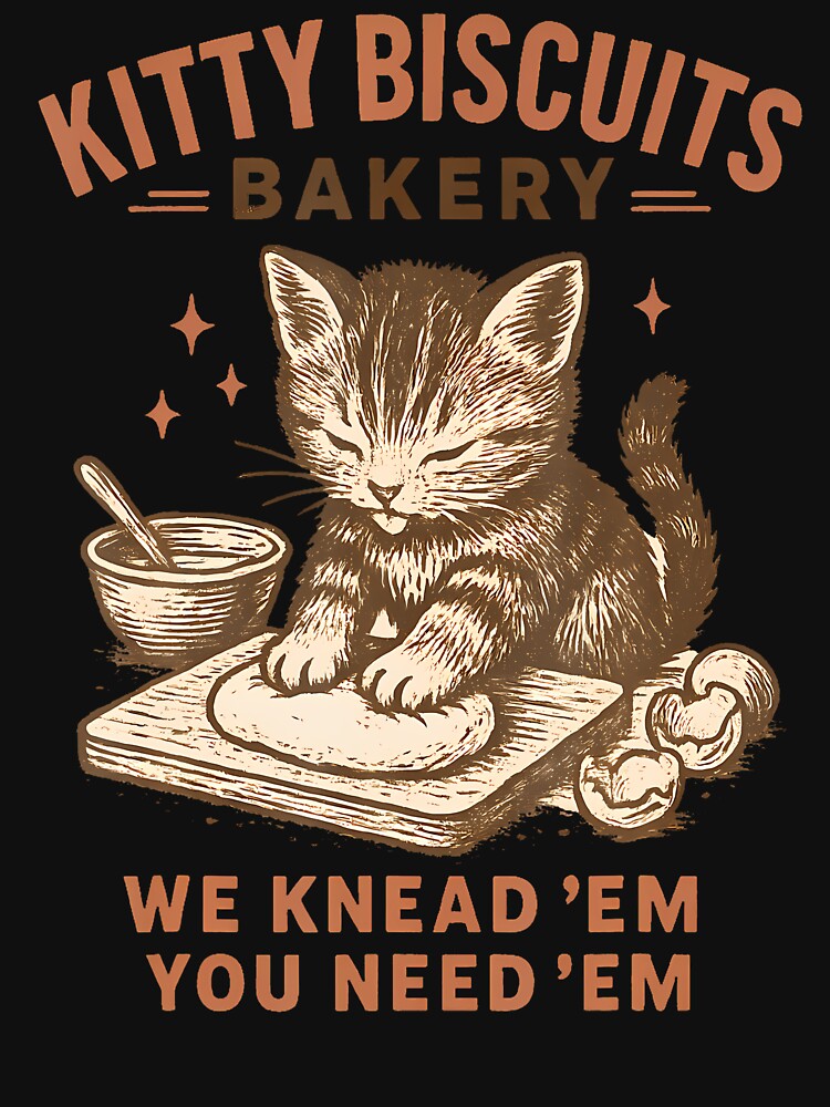 Kitty Biscuits Bakery We Knead Em You Need Em by TyrelKoch T-Shirts, Hoodie, Sweatshirt | BlankRebels.com (Image 3)