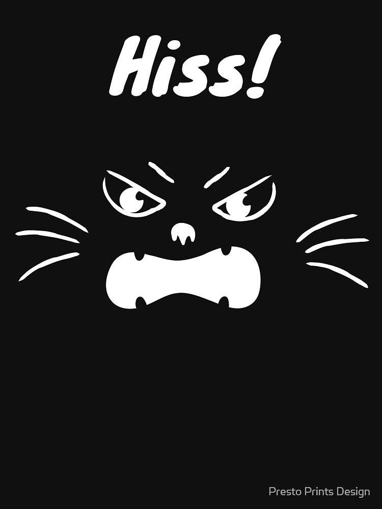 Hiss! Angry Cat | Gift For Cat Lover | Cat Person Gift by Presto Prints Design