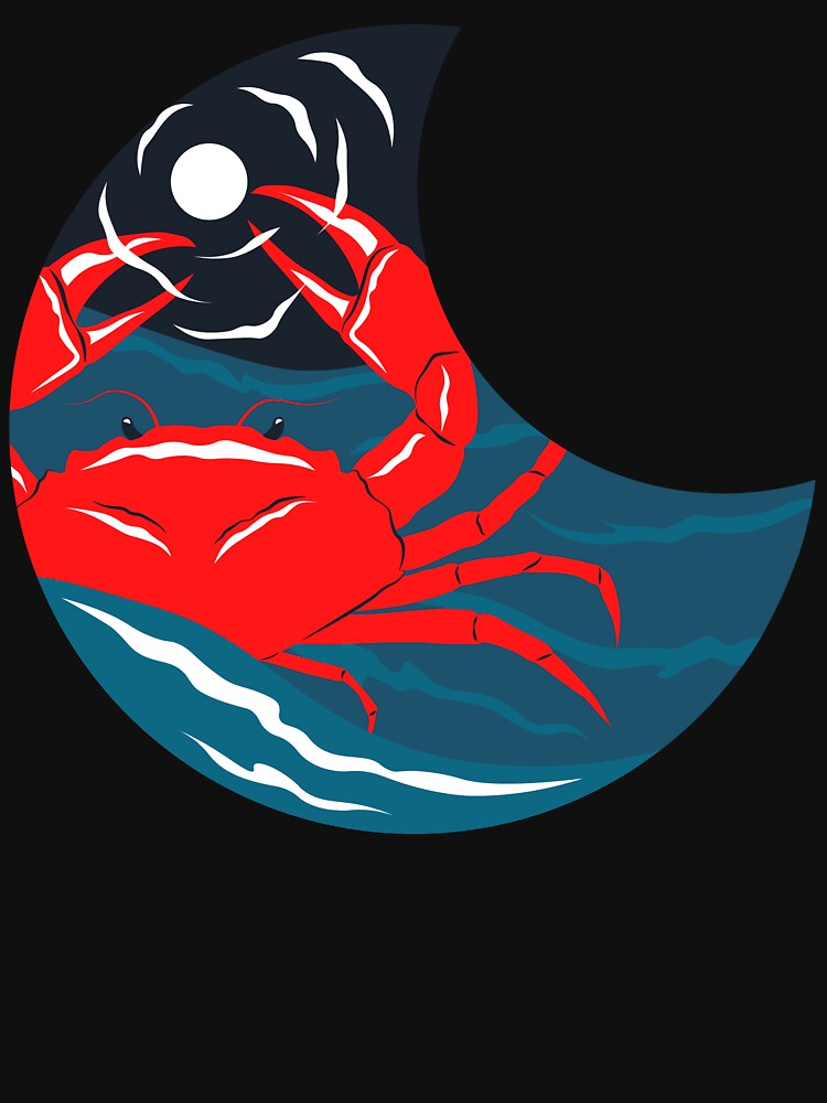 Cancer Zodiac Sign moon sea by hazemm7 T-Shirts, Hoodie, Sweatshirt | BlankRebels.com (Image 3)