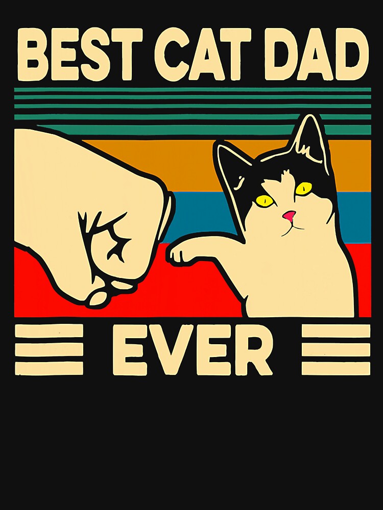 Best Cat Dad Ever Vintage Men Bump Fit Fathers by Leon-Alexander T-Shirts, Hoodie, Sweatshirt | BlankRebels.com (Image 3)