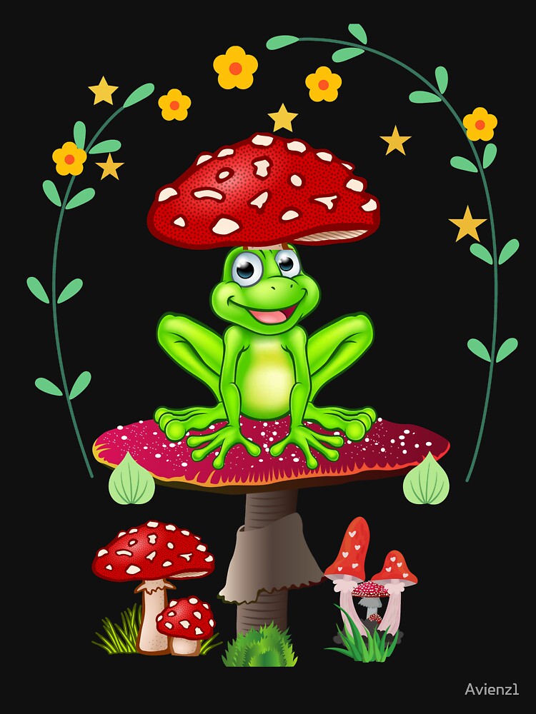 Cottagecore Mushroom and The Prince Frog by Avienz1 T-Shirts, Hoodie, Sweatshirt | BlankRebels.com (Image 3)