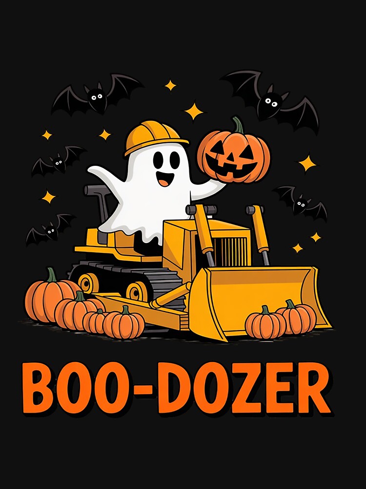 Bulldozer Boo Halloween by tkhrbika T-Shirts, Hoodie, Sweatshirt | BlankRebels.com (Image 3)