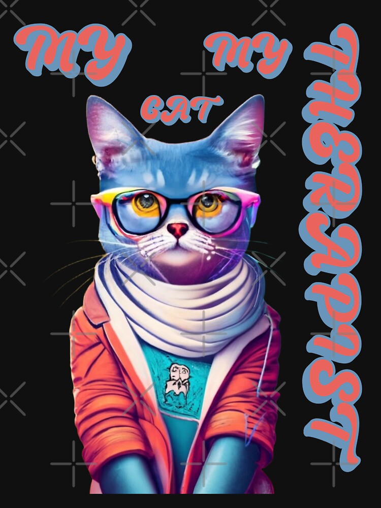 My Cat my Therapist by ArtFeverShop T-Shirts, Hoodie, Sweatshirt | BlankRebels.com (Image 3)